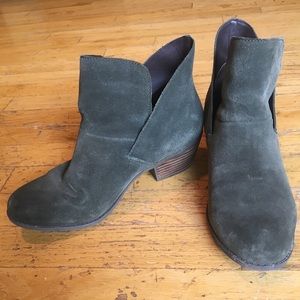 Evergreen Suede Booties